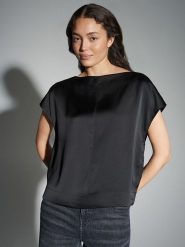 OPUS Bluzka "Festiva" w kolorze czarnym rozmiar: 38. Czarne bluzki damskie Opus, bez wzorów, bez kołnierzyka, bez ramiączek. Za 143.99 zł.