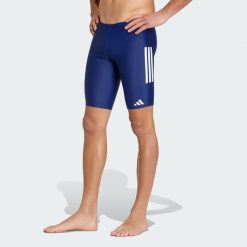 SZORTY DO PŁYWANIA 3-STRIPES. Białe szorty męskie Adidas, bez wzorów, z elastanu, sportowe. Za 179.00 zł.