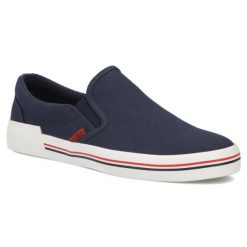 Półbuty męskie trampki slip on granatowe Filippo MTN7792. Półbuty męskie Filippo, z materiału, bez zapięcia. Za 109.99 zł.