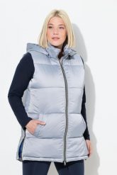 Damskie Pikowana kamizelka długa wodoodporna odpinany kaptur. Czerwone kamizelki damskie Ulla Popken, plus size, z materiału, długie. Za 429.99 zł.