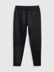 Spodnie treningowe z wykończeniem szybkoschnącym męskie czarne 4F Czarny 3XL. Czarne spodnie materiałowe męskie 4f, bez wzorów, z elastanu. Za 179.99 zł.