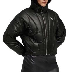 Kurtka PUMA YELLOW DARE TO PUFFER JACKET Czarny. Czarne kurtki damskie Puma, bez wzorów, z tkaniny, bez kaptura. Za 575.34 zł.