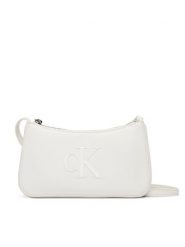 Calvin Klein Torebka Bold Ck Mini Bag LV04F1125G Biały. Białe torebki klasyczne damskie CALVIN KLEIN, bez wzorów, ze skóry, bez dodatków. Za 289.99 zł.