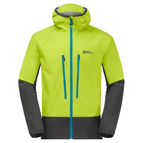 Kurtka turystyczna męska Jack Wolfskin Alpspitze Recco softshell. Zielone kurtki męskie Jack Wolfskin, m, bez wzorów, z poliamidu, bez kaptura. W wyprzedaży za 433.00 zł.