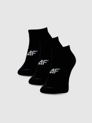 4F Skarpetki casual przed kostkę (3-pack) męskie - czarne 43-46. Czarne skarpetki męskie 4f, bez wzorów, z bawełny. Za 44.99 zł.