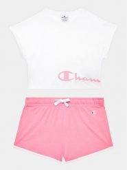 Champion Komplet t-shirt i spodenki 404624 Biały Regular Fit. Białe koszulki dziewczęce CHAMPION, xxl, bez wzorów, z bawełny, bez ramiączek. Za 139.99 zł.