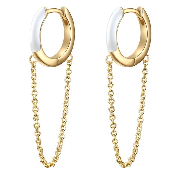 Glanzstücke München Srebrne kolczyki kreole srebro wysokiej próby żółte złoto Kolczyki koła 1 ct Damski. Szare kolczyki damskie Glanzstücke München, srebrne. Za 129.99 zł.