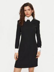 KARL LAGERFELD Sukienka codzienna A1W13032 Czarny Slim Fit. Czarne sukienki damskie Karl Lagerfeld, na co dzień, bez wzorów, z syntetyku, bez kołnierzyka, bez ramiączek, proste. Za 1,279.00 zł.