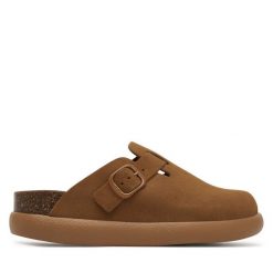 Klapki Scholl. Brązowe klapki damskie Scholl, bez wzorów, bez obcasa. Za 309.99 zł.