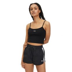 Koszulka damska FILA Loni Cropped Spaghetti. Białe bluzki sportowe damskie Fila, m, bez wzorów, bez ramiączek. Za 85.99 zł.
