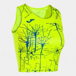 Tank top do biegania damski Joma Elite IX Crop top. Żółte topy damskie Joma, xl, bez wzorów, bez kołnierzyka. W wyprzedaży za 76.90 zł.