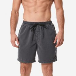Spodenki surfingowe męskie Quiksilver Surfwash pół-długie 17". Czarne kąpielówki męskie Quiksilver, m, bez wzorów, z materiału. Za 179.99 zł.