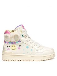 Geox Sneakersy J Washiba J56HXE 0BCKN C1M0G D Biały. Białe buty sportowe dziewczęce Geox, bez wzorów, ze skóry, bez zapięcia. Za 169.99 zł.