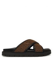 Max Mara Beachwear Klapki Party 25165210396 Brązowy. Brązowe klapki damskie Max Mara Beachwear, bez wzorów, z tworzywa sztucznego, bez obcasa. Za 732.56 zł.