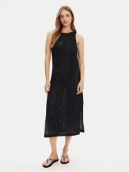 Roxy Sukienka plażowa ERJX603455 Czarny Regular Fit. Czarne sukienki damskie Roxy, na plażę, xs, bez wzorów, z bawełny, bez kołnierzyka, bez ramiączek. Za 249.99 zł.