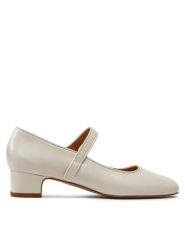 Balagan Baleriny Dora Biały. Białe baleriny damskie BALAGAN, bez wzorów, ze skóry, bez obcasa. Za 599.99 zł.