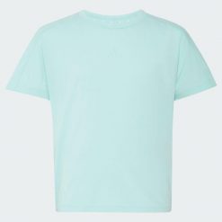 Koszulka adidas dla dziewcząt. Zielone koszulki dziewczęce Adidas, l, bez wzorów, z dzianiny, bez ramiączek. Za 109.00 zł.