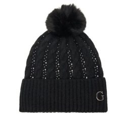 Czapka Guess. Czarne czapki zimowe damskie Guess. Za 159.99 zł.