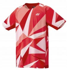 Koszulka tenisowa Yonex AO Crew Neck. Czerwone bluzki sportowe damskie YONEX, l, bez wzorów, z materiału, bez ramiączek. Za 455.99 zł.