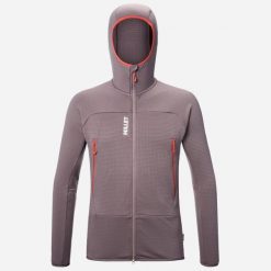 Bluza turystyczna męska Millet Fusion Grid Hoodie active fit POLARTEC Powergrid. Brązowe bluzy z kapturem męskie Millet, m, z dzianiny. Za 749.00 zł.