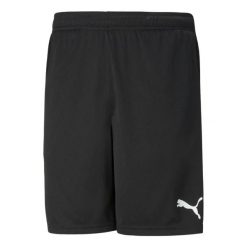 Męskie Treningowe Spodenki Piłkarskie. Czarne szorty męskie Puma, bez kołnierzyka. Za 129.99 zł.