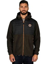 Geographical Norway Kurtka polarowa "Tangus" w kolorze khaki rozmiar: L. Brązowe kurtki męskie Geographical Norway, l, bez wzorów, z polaru, bez kaptura. Za 169.26 zł.