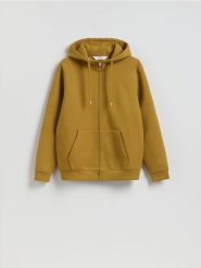 Bluza z kapturem - warm olive. Zielone bluzy z kapturem męskie Reserved, l, z bawełny. Za 149.99 zł.