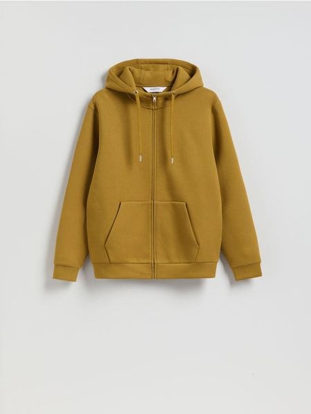 Bluza z kapturem - warm olive. Zielone bluzy z kapturem męskie Reserved, l, z bawełny. Za 149.99 zł.