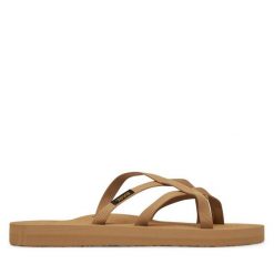 Japonki Teva. Brązowe klapki damskie Teva, bez wzorów, bez obcasa. Za 119.99 zł.