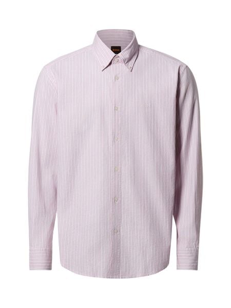 BOSS Orange koszula casual - Ricoplus Mężczyźni Regular Fit Bawełna różowy|biały, L. Białe koszule męskie Boss Orange, l, bez wzorów, z bawełny, bez kołnierzyka, bez ramiączek. Za 379.95 zł.