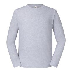 Koszulka Z Długim Rękawem Dla Dorosłych Unisex Iconic Heather. Szare bluzki damskie Fruit of the Loom, l, bez wzorów, sportowe, bez kołnierzyka, bez ramiączek. Za 74.99 zł.
