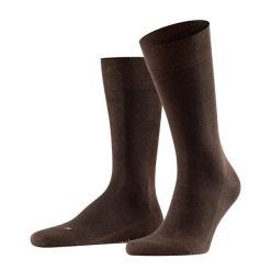 Skarpety Falke Sensitive London. Brązowe skarpetki męskie Falke, bez wzorów, z bawełny. Za 115.00 zł.