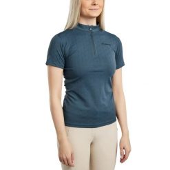 Damska koszulka do jazdy konnej Montar Cilia Jacquard. Szare t-shirty damskie MONTAR, l, bez wzorów, z materiału, bez kołnierzyka. Za 313.00 zł.