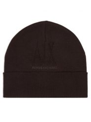 Armani Exchange Czapka XW001445 AF11896 U6032 Brązowy ciemny. Brązowe czapki zimowe damskie Armani Exchange, z wełny. Za 264.99 zł.