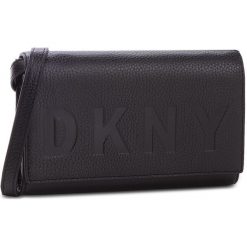 Torebka DKNY - Commuter Wallet On A String R835A670 Black/Silver BSV. Czarne listonoszki damskie DKNY, bez wzorów, ze skóry, bez dodatków. W wyprzedaży za 349.00 zł.
