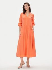 JOOP! Sukienka letnia 30042067 Pomarańczowy Regular Fit. Brązowe sukienki damskie Joop!, na lato, bez wzorów, z lyocellu, bez kołnierzyka, bez ramiączek. Za 769.99 zł.