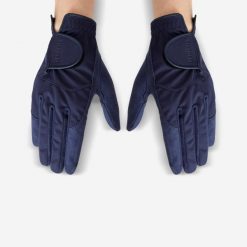 Rękawiczki do golfa damskie Inesis RW na deszcz. Niebieskie rękawiczki damskie INESIS, bez wzorów, z poliamidu. Za 59.99 zł.