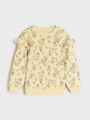 Bluza Bambi - kremowy. Białe bluzy i bluzki niemowlęce Sinsay, bez wzorów, bez ramiączek, bez kaptura. W wyprzedaży za 9.99 zł.