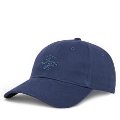 Czapka z daszkiem Tommy Hilfiger. Niebieskie czapki z daszkiem damskie Tommy Hilfiger, bez wzorów. Za 179.99 zł.