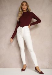 Białe Skinny Jeansy z Bawełną High Waist Lorie. Białe jeansy damskie Renee, z podwyższonym stanem. Za 44.99 zł.