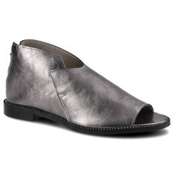 Srebrne Sandały Dwunasty Shoes Buty Damskie Obuwie. Szare sandały damskie Dwunasty Shoes, bez wzorów, ze skóry, bez obcasa, na płaskiej podeszwie. Za 229.00 zł.