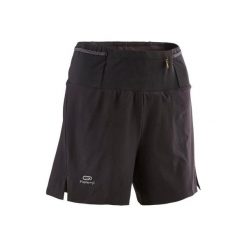 Spodenki baggy do biegania TRAIL damskie. Czarne szorty damskie KALENJI, bez wzorów, z elastanu. Za 59.99 zł.