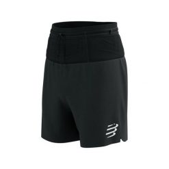 Spodenki do biegania męskie Compressport Trail Racing 2-in-1 Short. Czarne szorty męskie Compressport, bez wzorów, sportowe. Za 508.99 zł.
