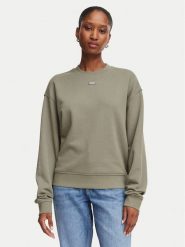 HUGO Bluza Delessa 50534344 Zielony Regular Fit. Zielone bluzy bez kaptura damskie Hugo, xs, z bawełny. Za 399.99 zł.