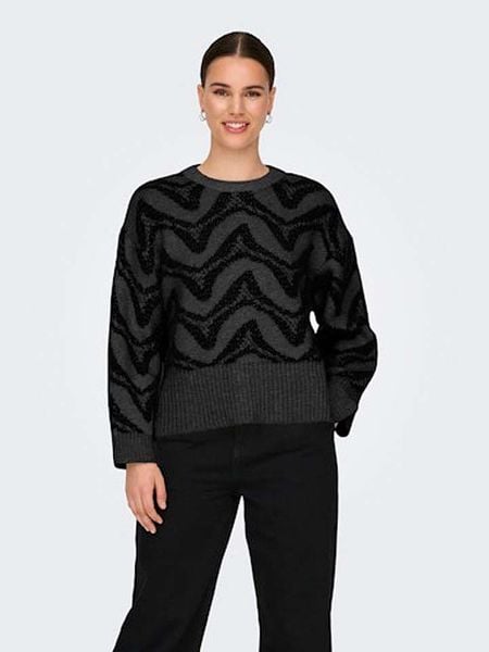 ONLY Sweter w kolorze czarnym rozmiar: S. Czarne swetry klasyczne damskie Only, s, ze splotem, bez kołnierzyka. Za 39.21 zł.