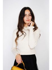 C& Jo Sweter w kolorze kremowym rozmiar: 40. Brązowe golfy damskie C& Jo, bez wzorów, z kaszmiru, bez ramiączek. Za 134.85 zł.