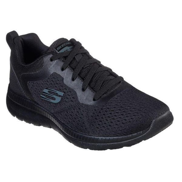 Obuwie Sportowe Damskie Skechers BOUNTIFUL QUICK PA 12607 Czarny. Czarne buty sportowe na co dzień damskie Skechers, bez wzorów, z syntetyku. Za 256.16 zł.