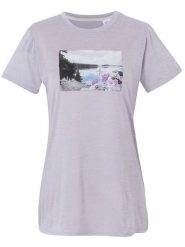 Regatta Koszulka funkcyjna "Fingal IX" w kolorze fioletowym rozmiar: 36. Różowe bluzki sportowe damskie Regatta, z materiału, bez kołnierzyka, bez ramiączek. Za 43.57 zł.