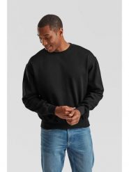 Bluza Sudadera Fruit Of The Loom z superbawełny Adulto w kolorze czarnym. Czarne bluzy sportowe damskie Fruit of the Loom, m, bez wzorów, z bawełny, bez ramiączek, długie, z kapturem. Za 181.99 zł.