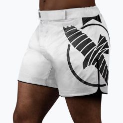 Spodenki treningowe męskie Hayabusa Icon Mid-Thigh MMA. Białe szorty męskie HAYABUSA, bez kołnierzyka. Za 299.99 zł.